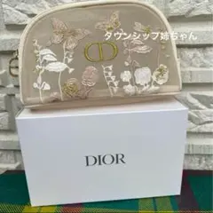 ディオール 母の限定 ノベルティ　ポーチ　　　メッシュ刺繍