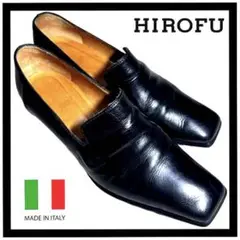 【イタリア製】美品 ヒロフ スクエアトゥ パンプス フォーマル HIROFU
