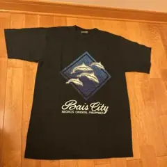 イルカTシャツ　モスグリーン　Sサイズ　ヴィンテージ