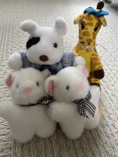 犬とキリンのぬいぐるみセット