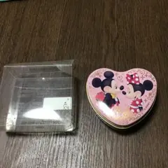 ディズニー　ハート形　空き缶　キャンディ入れ　ミッキー&ミニー