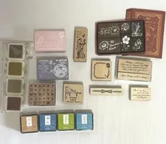 スタンプ スタンプパッド はんこ いろもよう アンティーク