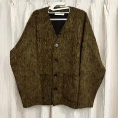 our legacy CARDIGAN OLIVE MELANGE MOHAIR