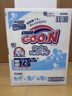 ベビーオムツ 男の子 ビッグ GOON やわらかフィットパンツ 36枚‪✕‬2