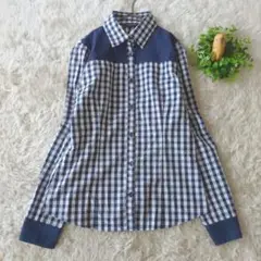 BRICK HOUSE 長袖シャツ ギンガムチェック　ブラウス　S　カジュアル