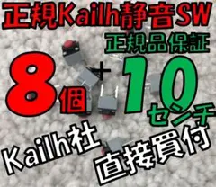 【正規】静音マウス用 Kailh製クリックスイッチ８ケ＋１０cm MUTE ③