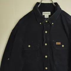 カーハート 長袖シャツ ワークシャツ BDシャツ ネイビー メンズXL