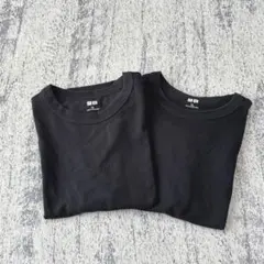ユニクロ【XL】Tシャツ2枚セット 丸えり 着回し 無地 綿100% E5134