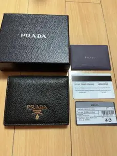 【SALE】PRADA 財布 二つ折り カーフレザー ミニ財布