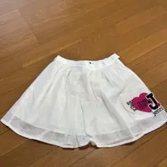 Jenni メッシュフレアスカート ホワイト ショートパンツ付き