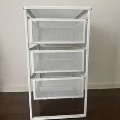 【IKEA】ホワイト メッシュ 3段収納引き出し