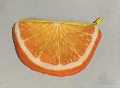 オレンジポーチ　小銭入れ　小物入れ
