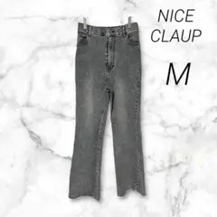 【NICE CLAUP】極美品 美脚ストレッチデニム フレアデニム 伸縮素材 M