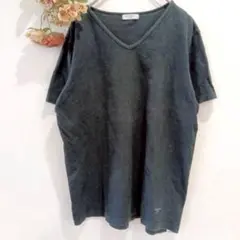 ★ポールスミスロンドン★半袖 Tシャツ【M】日本製 Vネック ロゴ 黒