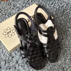 BeauFort 1121 ブラック サンダル Sサイズ