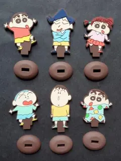 クレヨンしんちゃん　ラバースタンド　6種コンプリート品