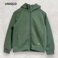 UNIQLO ユニクロ キッズパーカー カーキ 秋冬 120 シンプル 2809