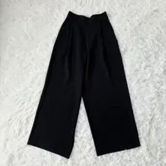 【ソージュ SOEJU】タックワイドパンツ イージー M 黒 ブラック