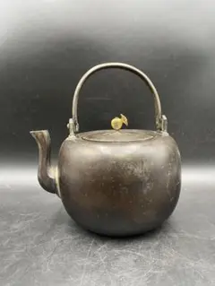 古い瀟酒瓶 しょうしゃ　銅瓶　鉄瓶　水漏れなし　茶道具