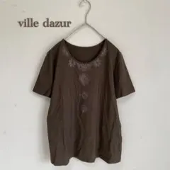 【vill dazur/ビルダジュール】カットソー　トップス　半袖　花柄【42】