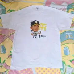 元阪神タイガース 鳥谷敬選手 似顔絵Tシャツ XLサイズ