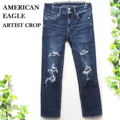 アメリカンイーグル ARTIST CROP スーパーストレッチ クロップドデニム