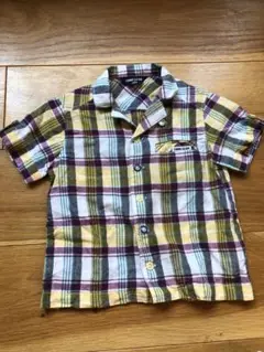 100サイズ COMME CA ISM 半袖チェックシャツ