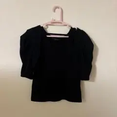 w closet 黒 パフ ニット トップス