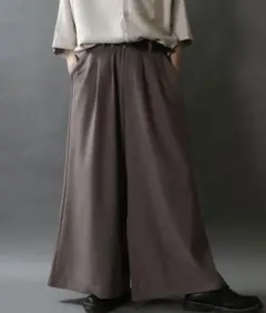 SITRY Drape Wide Skirt Pants ハカマパンツ　ブラウン