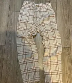 forte_forte リネンコットンチェッククロップドパンツ