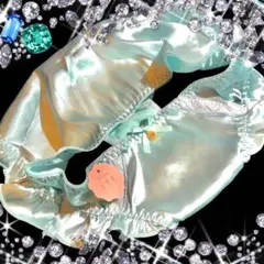 サテンショーツ　パンティ　サテンつるつるグリーン　ピーチジョン系エメフィール系b