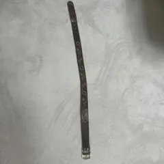 フラワー　スタッズベルト　ブラウン