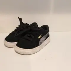 Puma スエード ブラック グレー スニーカー　13cm