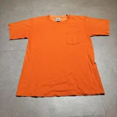 Pro club 半袖　tシャツ　オレンジ　無地　ポケット　usa製　M