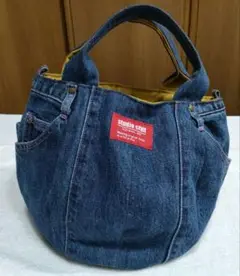 【中古美品】デニムトートバッグ（小）☆ポケット多数☆