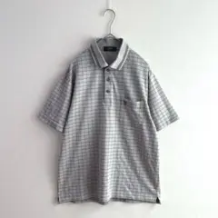 4092 PARISSPORT 半袖ポロシャツ　メンズ　Ｍ　グレー　ワンポイント