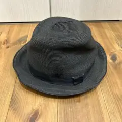 ギャレット　中折れハット　グレー　リボンは黒