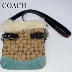 ✨COACH✨コーチ　ワンショルダーバッグ 8K55 ファー　シグネチャー