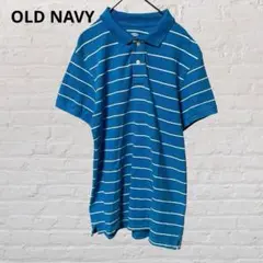 OLD NAVY♡オールドネイビー ボーダーカットソー 半袖ポロシャツ 青S