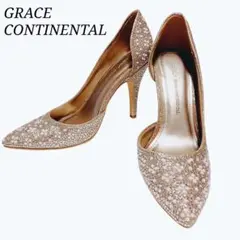 【GRACE CONTINENTAL】ビジュー ハイヒール パンプス 36 美品