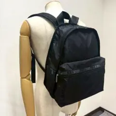 超美品 LeSportsac リュック 軽量 A4収納可能 オールブラック