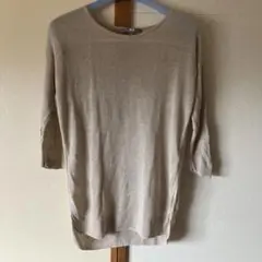UNIQLO Mサイズ七分袖ニット　ベージュ