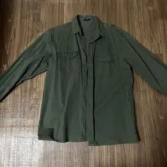 ITEMS オリーブ色 長袖シャツ