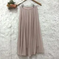 ★ユニクロ★ ハイウエスト シフォン プリーツ スカート 【S】 ウエストゴム