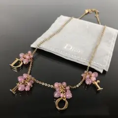 Christian Dior クリスチャン ディオール ロゴ ネックレス ビーズ