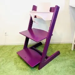 ストッケ トリップトラップ STOKKE パープル S/N5 ベビーセット付