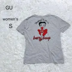 【ジーユー】GU Tシャツ 半袖 ベティちゃんコラボ バックプリント グレー