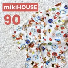 mikiHOUSE ミキハウス ミキハウスベアー 甚平 日本製 綿100％ 90