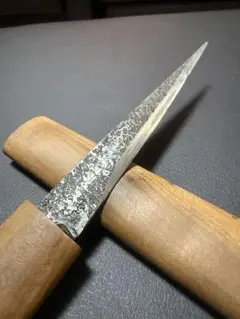 新品 波模様鋼刃の包丁 サバイバルナイフ アウトドア 木製ケース