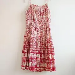 Spick and Span キャミワンピース 総柄 レッド×アイボリー M